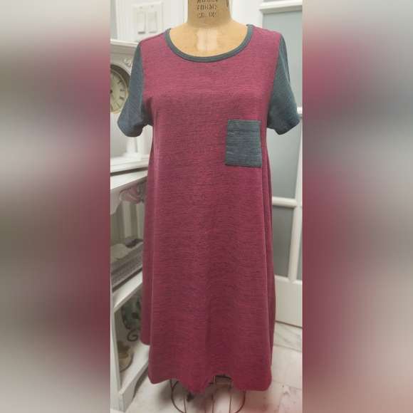 Lula Roe Two Tone Midi Dress EUC - Picture 7 of 9